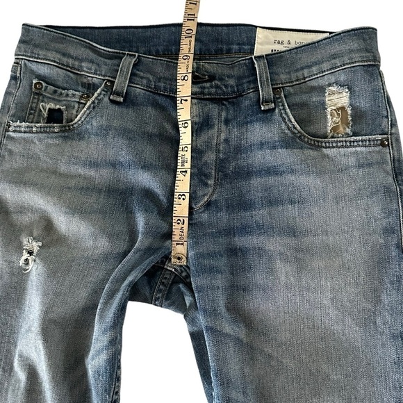 RAG & BONE STANDARD ISSUE FIT 2 SLIM LEG DISTRESSED IN CLN LUDLOW WASH SIZE 30 - Picture 12 of 14